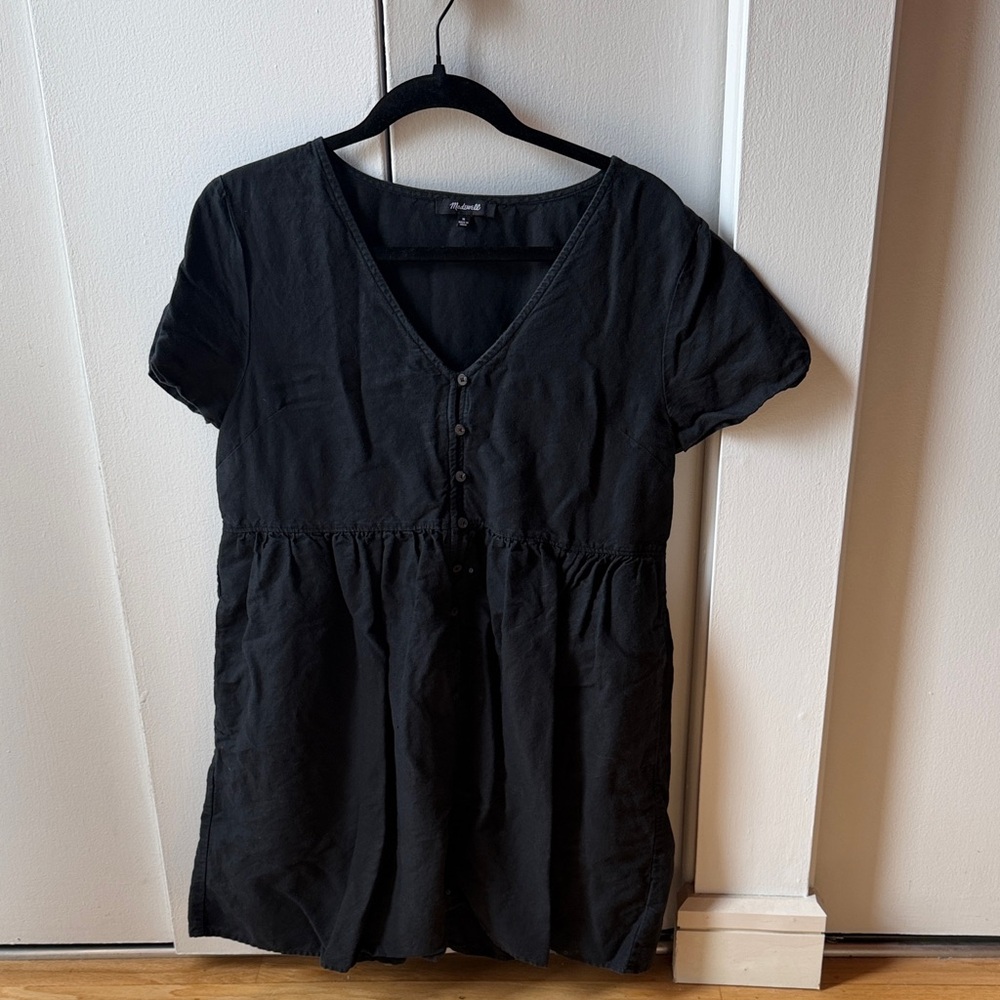 Madewell Linen Blend Mini Dress
